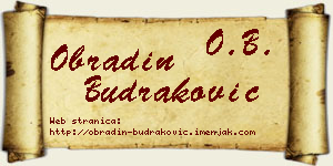 Obradin Budraković vizit kartica